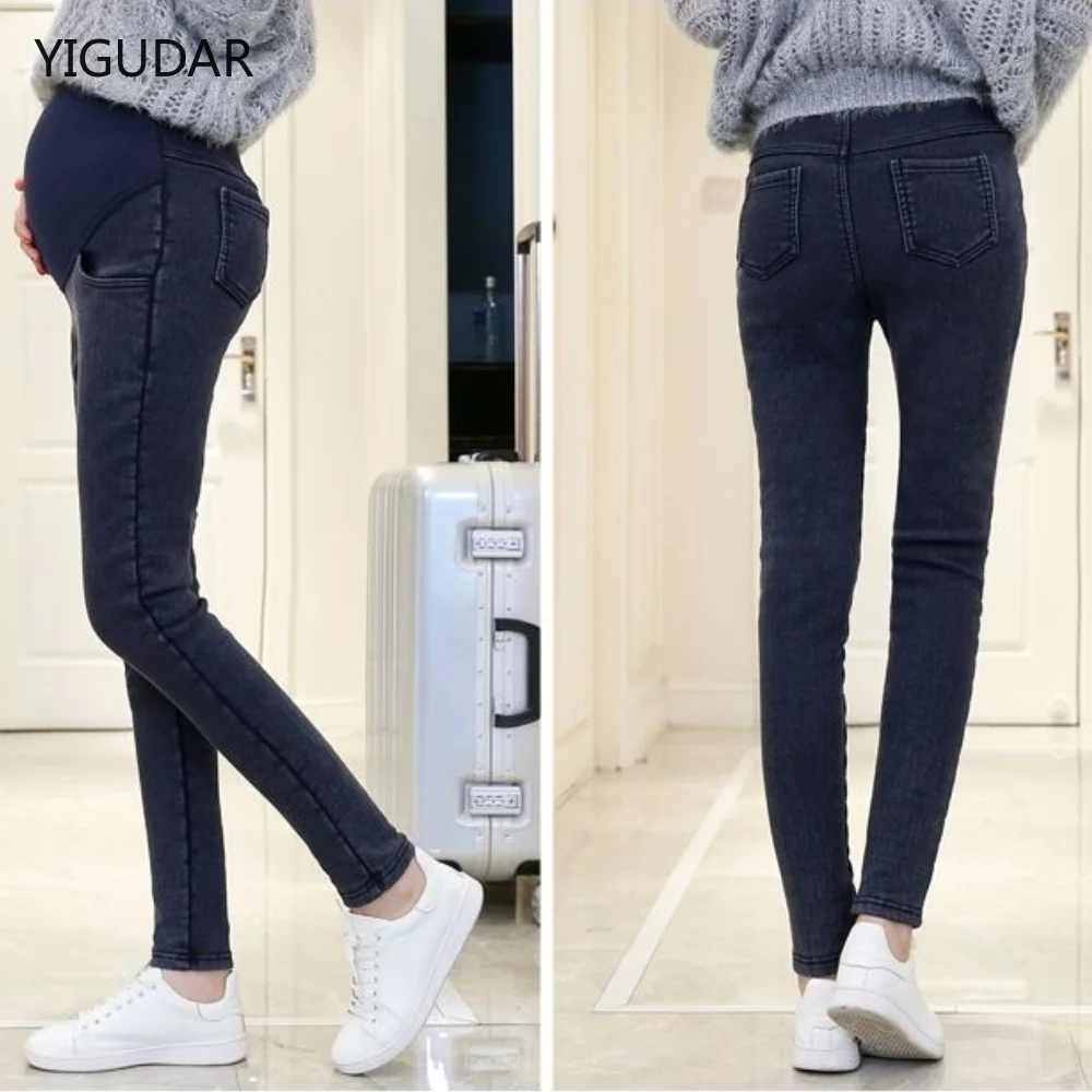 

Skinny Maternity Clothes Pregnancy Clothes Pregnant Women Stretch Denim Pants Leggings Mom Clothing Trousers 2022 Spring Winter