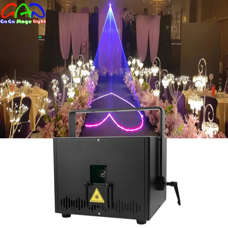 10W RGB Laser Light ILDA DMX Animation Beam Scanner Stage Laser Projector Dj Disco Party Christmas Stage Effect Lights
