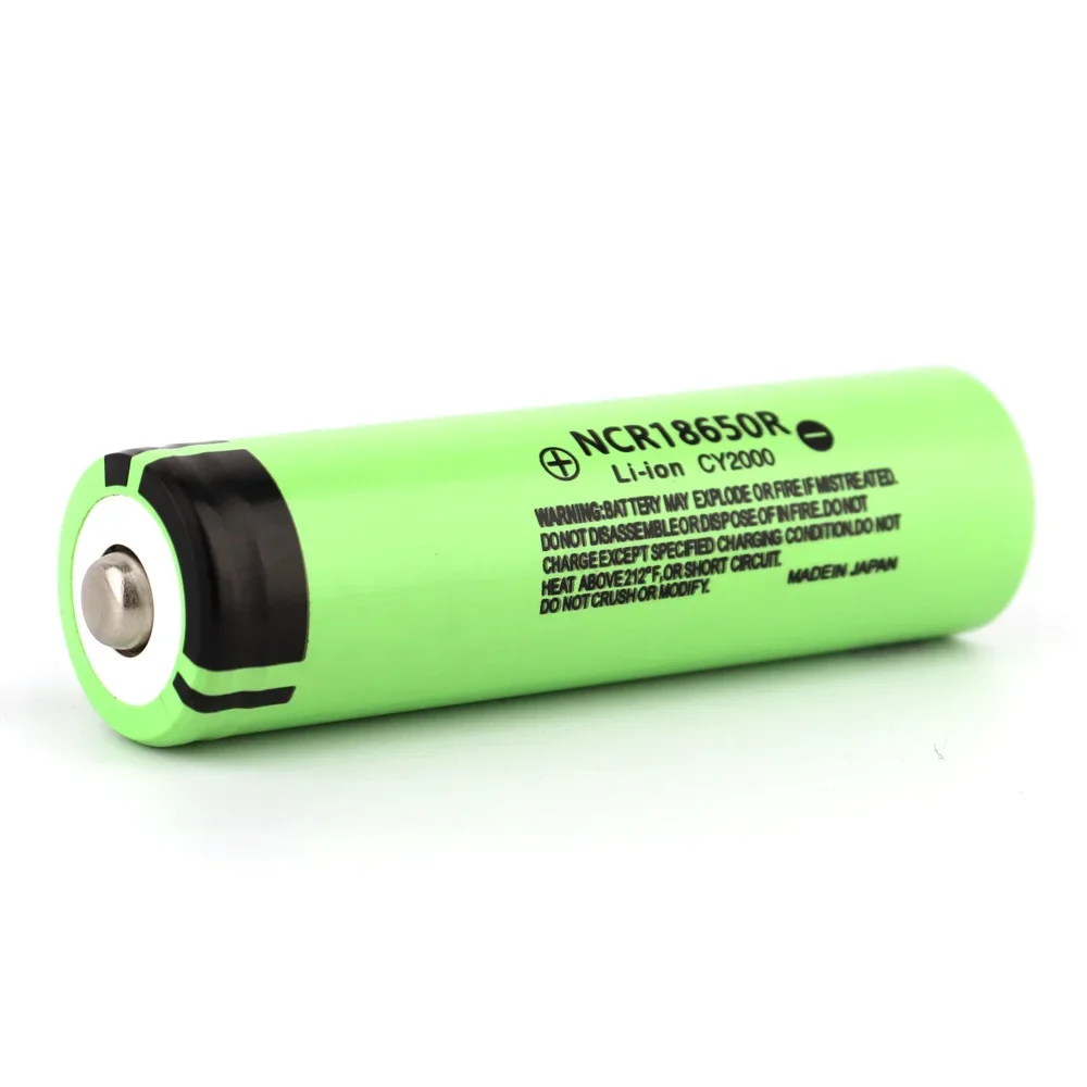 Hot 100% New Original NCR18650R 3.7V 2000mAh 18650 Lithium Rechargeable Battery For Flashlight Batteries (Button Top)