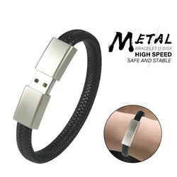 High-speed Memories Bracelet USB Flash Drive 128GB Black Wristband Memory Stick Water Proof Pen Drives Creative U Disk Gifts