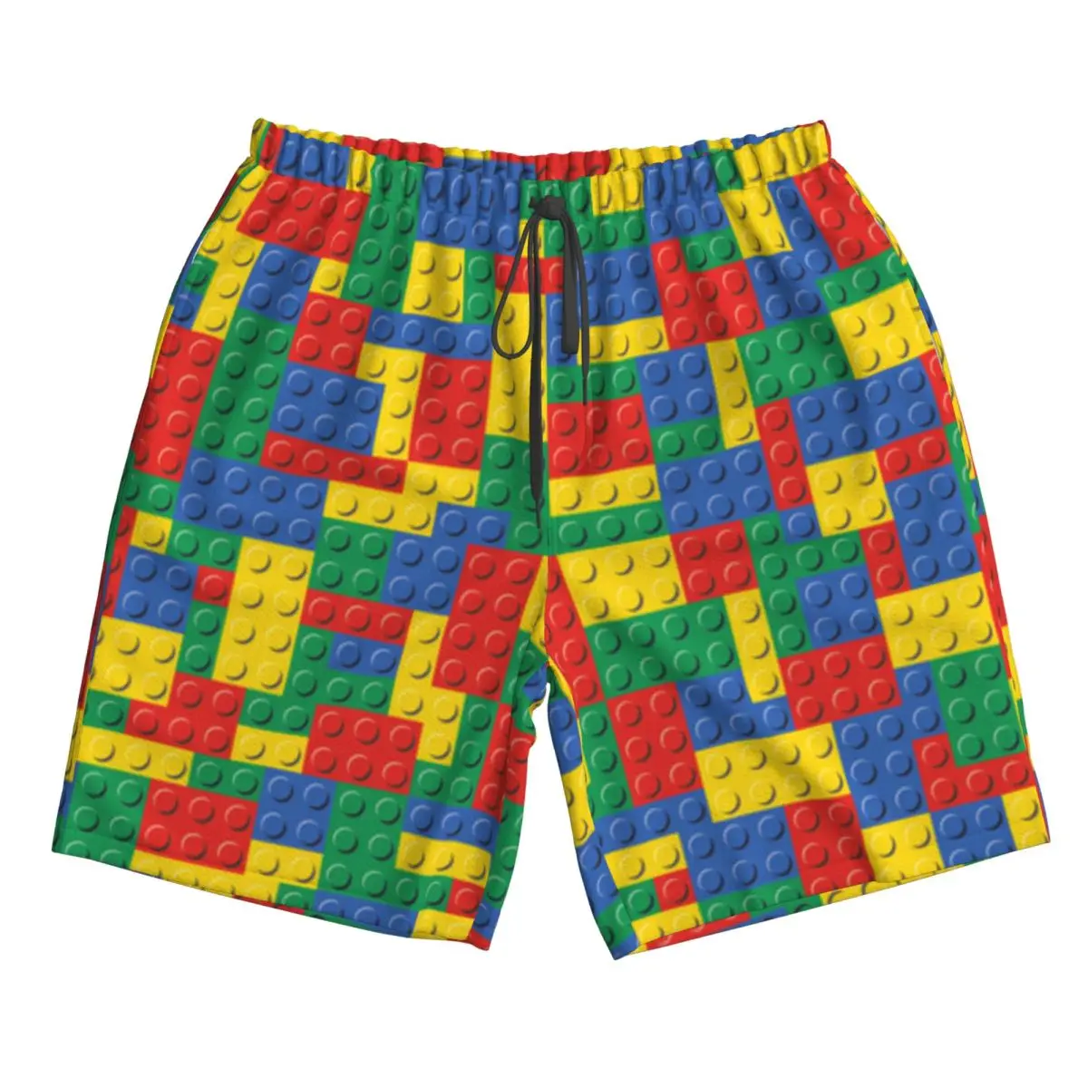 Herren-Badeshorts mit Ziegelstein-Hintergrund, Strandbekleidung