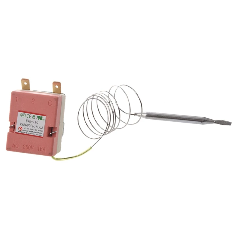 Thermostat capillaire de contrôle de température pour four électrique, 2 pièces, AC 250V, 16A, 30-110C