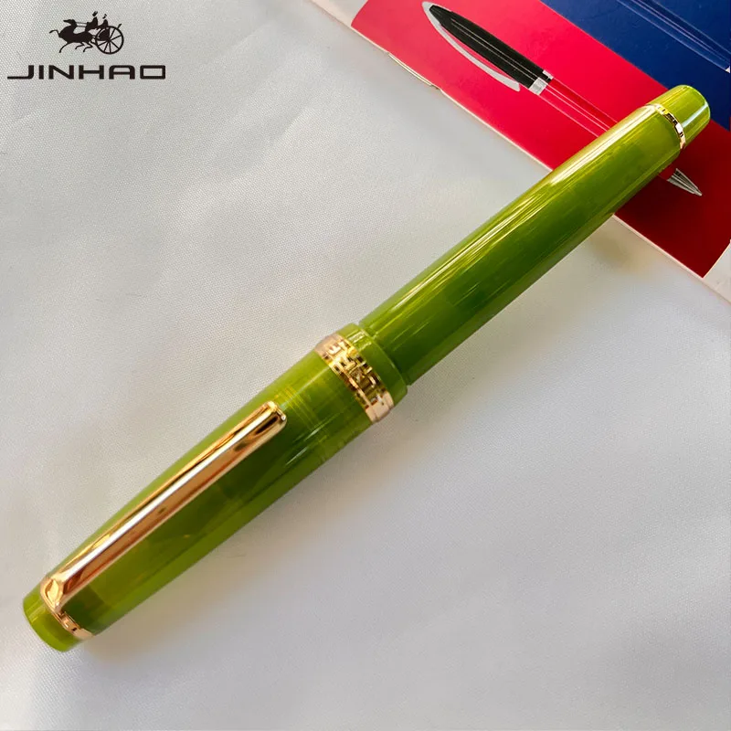 Jinhao 82-Füllfederhalter, goldener Clip, EF/F/M-Feder, Acryl-Tintenstift, luxuriöse Schreibstifte für Schreibwaren, Business, Büro, Schulbedarf – Detail 13