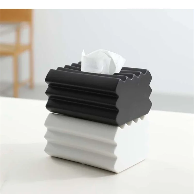 Modern Ceramic Tissue Box Decoration Kitchen Pull-out Storage Home Desktop Organizer Gift 4