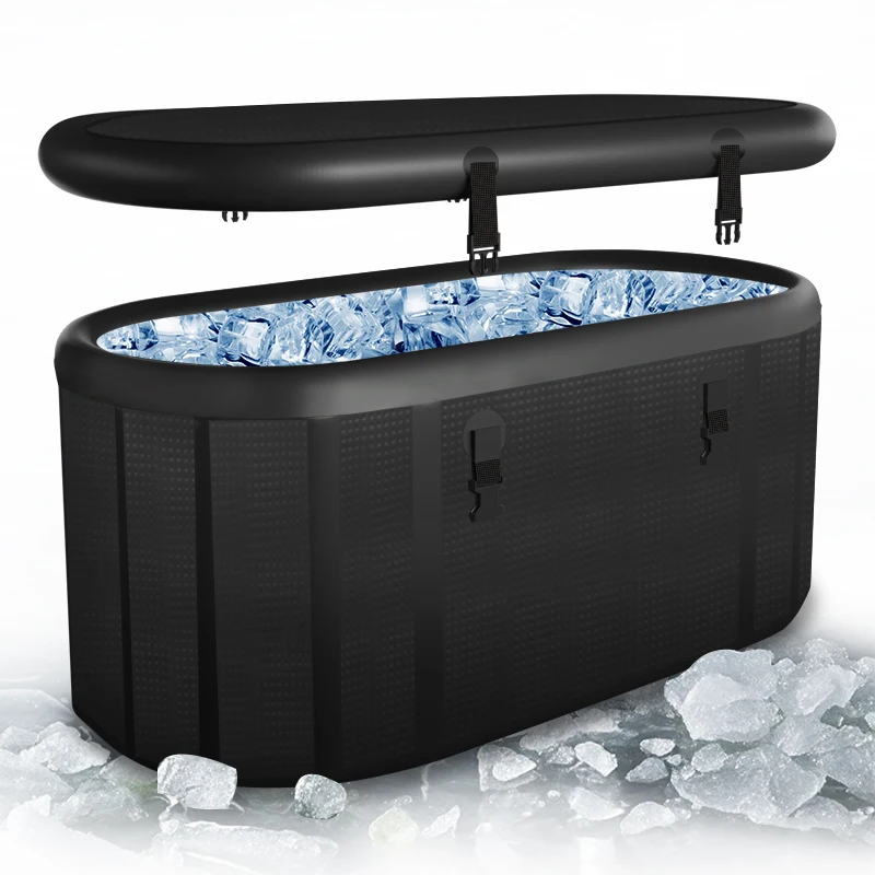 Portable Outdoor Folding Ice Bath Hot Selling Oval Shaped Inflatable Ice Bathtub for Cold Water Therapy Recovery