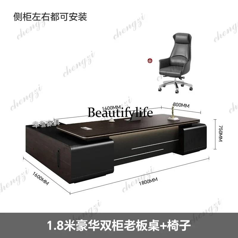 Manager Storage Drawers Executive Desk DrawersL Shape Computer Office Desk Desktop Luxury Design Office Home Furniture
