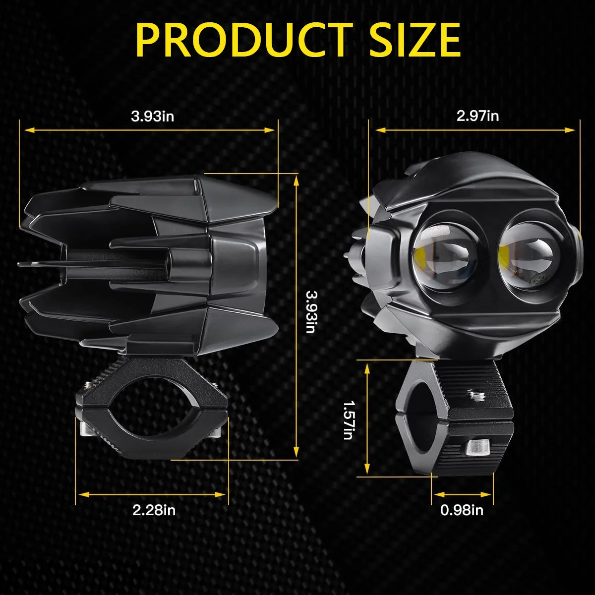 2PCS LED Spotlight Headlights Motorcycle Fog Light Bulb Driving Light Headlamp Super Bright LED Fog Lamps Light Accessories