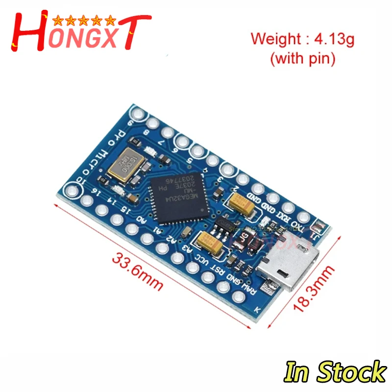 TZT Pro Micro ATmega32U4 5V 16MHz Chip Ganti ATmega328 Untuk Arduino Pro Mini Dengan 2 Baris Pin Header Untuk Leonardo UNO R3.