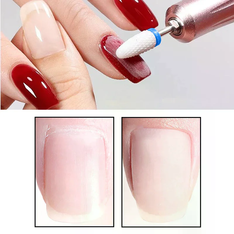5 pz/set punte da trapano per unghie in ceramica per trapano elettrico strumenti per manicure pedicure lucidatrice per unghie accessori attrezzature
