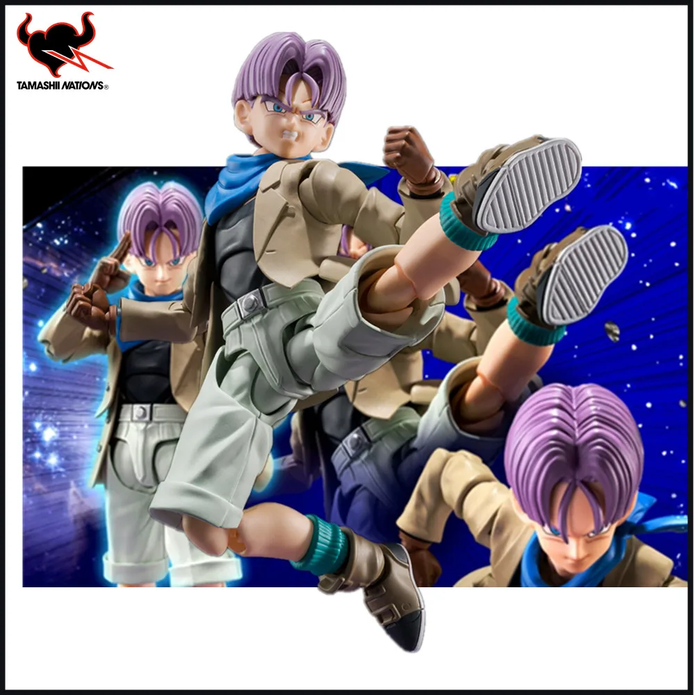 In Stock Original อะนิเมะ Dragon Ball Z S.H.Figuarts TRUNKS -GT PVC Super Saiyan Action Figure Collector ของเล่น 12 ซม.รุ่น