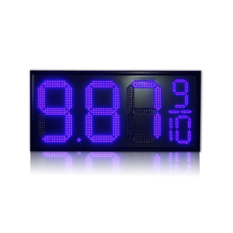 Custom made 7 Segment LED Display Gas Price Red / Green / Yellow / White Color 18