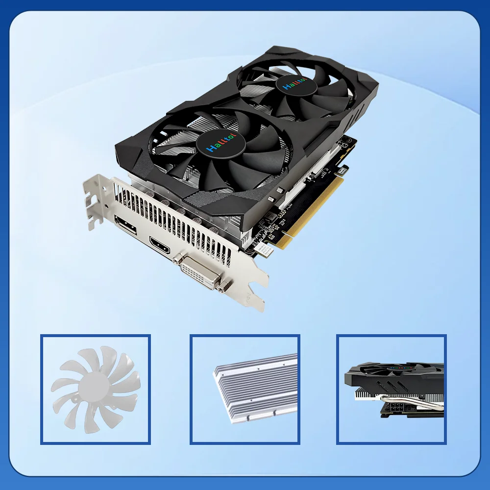 Imagem -03 - Placa Gráfica de Jogos Amd Halltol rx 580 16 gb 2048sp Novo Gddr5 Gpu Radeon 256bit Rx580