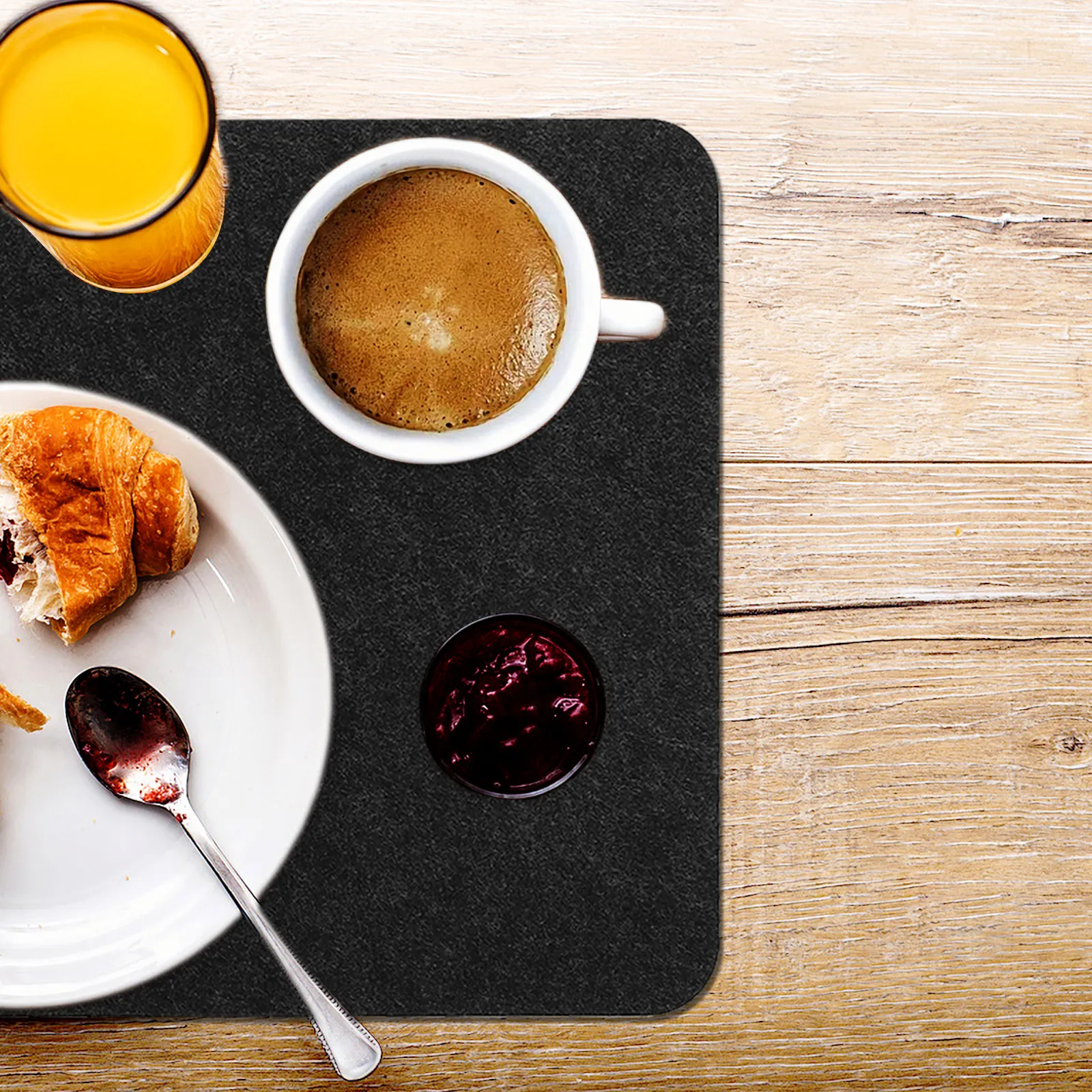 2Sets Elegant Heat Resistant Coaster Placemat Set Firm Non Breakable Table Placemat for Scene Arrangement Home Decor Drink Cup