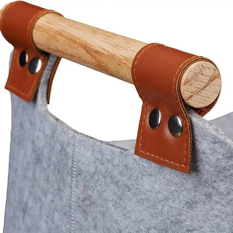 Firewood Basket Carrier Bag Log Holders Soft Log Tote with Reinforced Handle Portable Outdoor Thickened Toys Storage Basket