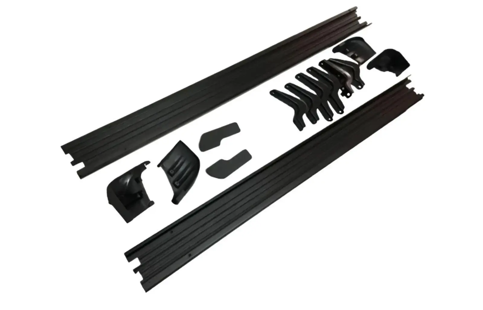 2PCS Corrosion Resistant Black Side Steps Running Boards Wide Pads Fits For Land Cruiser J200 LC200 2008-2021