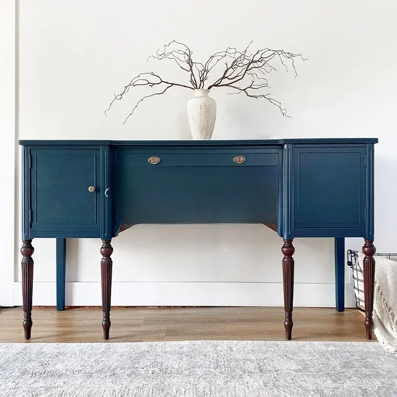

French retro solid wood porch cabinet, American retro dining side cabinet, wall decorative cabinet, locker