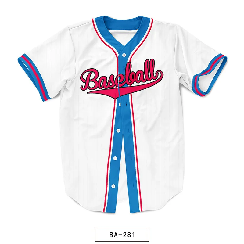 Short-sleeved Baseball Uniform Custom Men's And Women's Baseball Shirt Sportswear Professional Softball Uniform