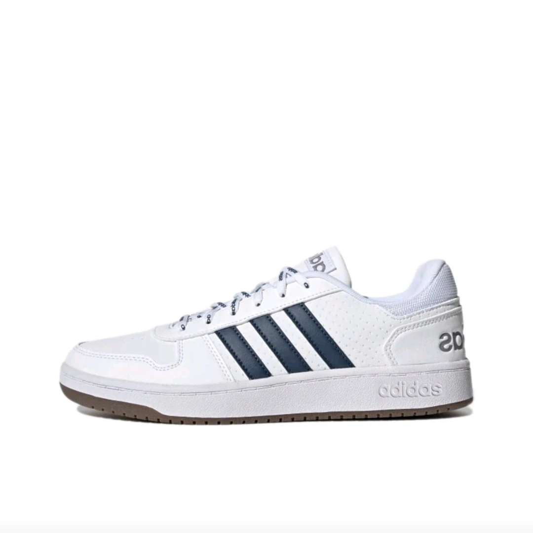 

Adidas Neo Hoops 2.0 Men's and Women's Skateboarding Shoes, Cushioned Support Retro Style Basketball Shoes, White/blue