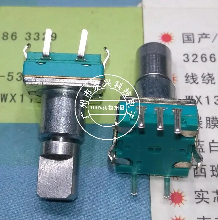 

5PCS High Quality EC11 Encoder With Switch 30 Positioning 15 Pulse Shaft Length 15MM Vehicle Mounted Volume Potentiometer