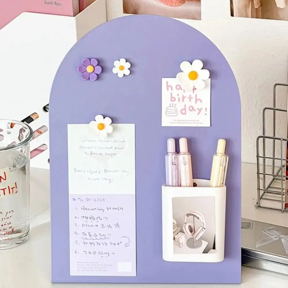 Metal Desktop Message Board Standing Plates Ornament Large Capacity Message Board Handwritten Storage Board