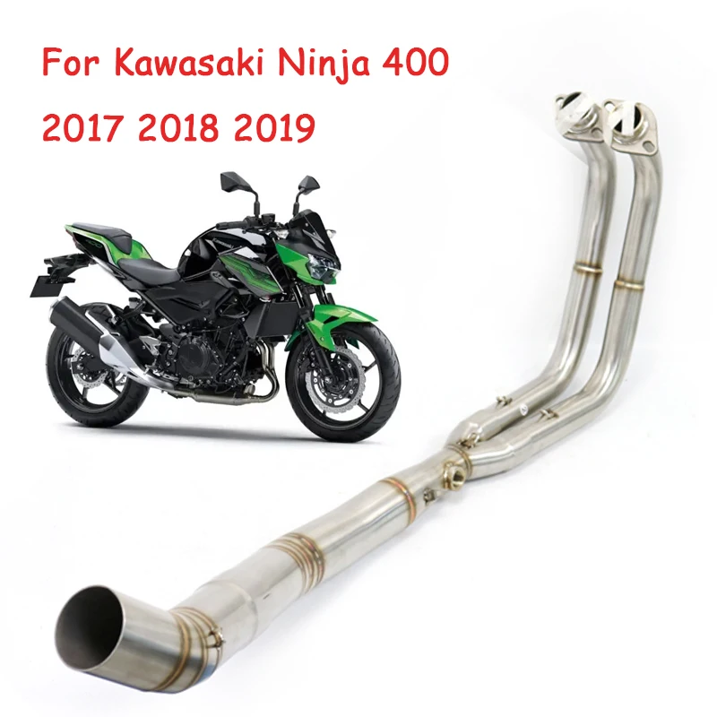 For Kawasaki Ninja 400 Z400 Ninja400 EX400 2017 2018 2019 Motorcycle Exhaust System Manifold Front Link Refit Stainless Steel