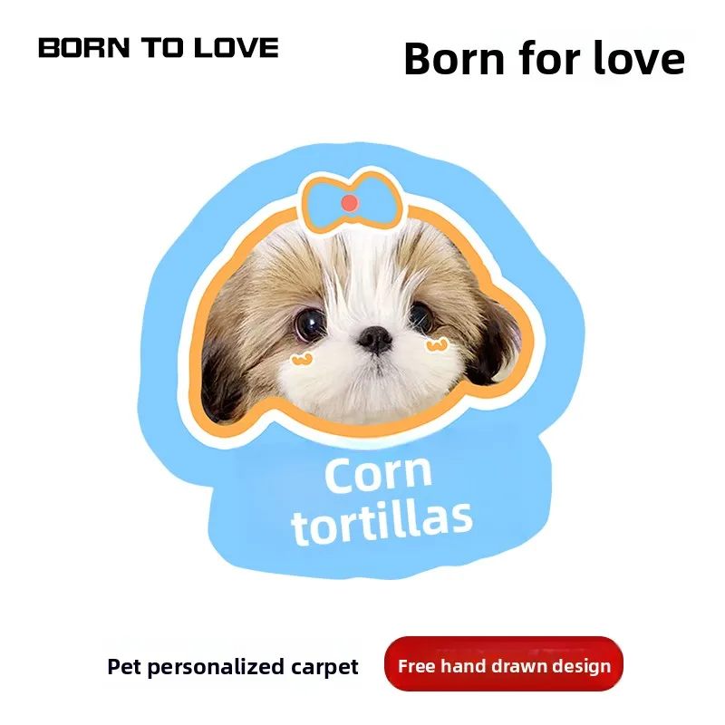 

Come to the picture to customize the pet floor mat carpet, pure hand-painted, imitation cashmere,creativity, commemorative gifts