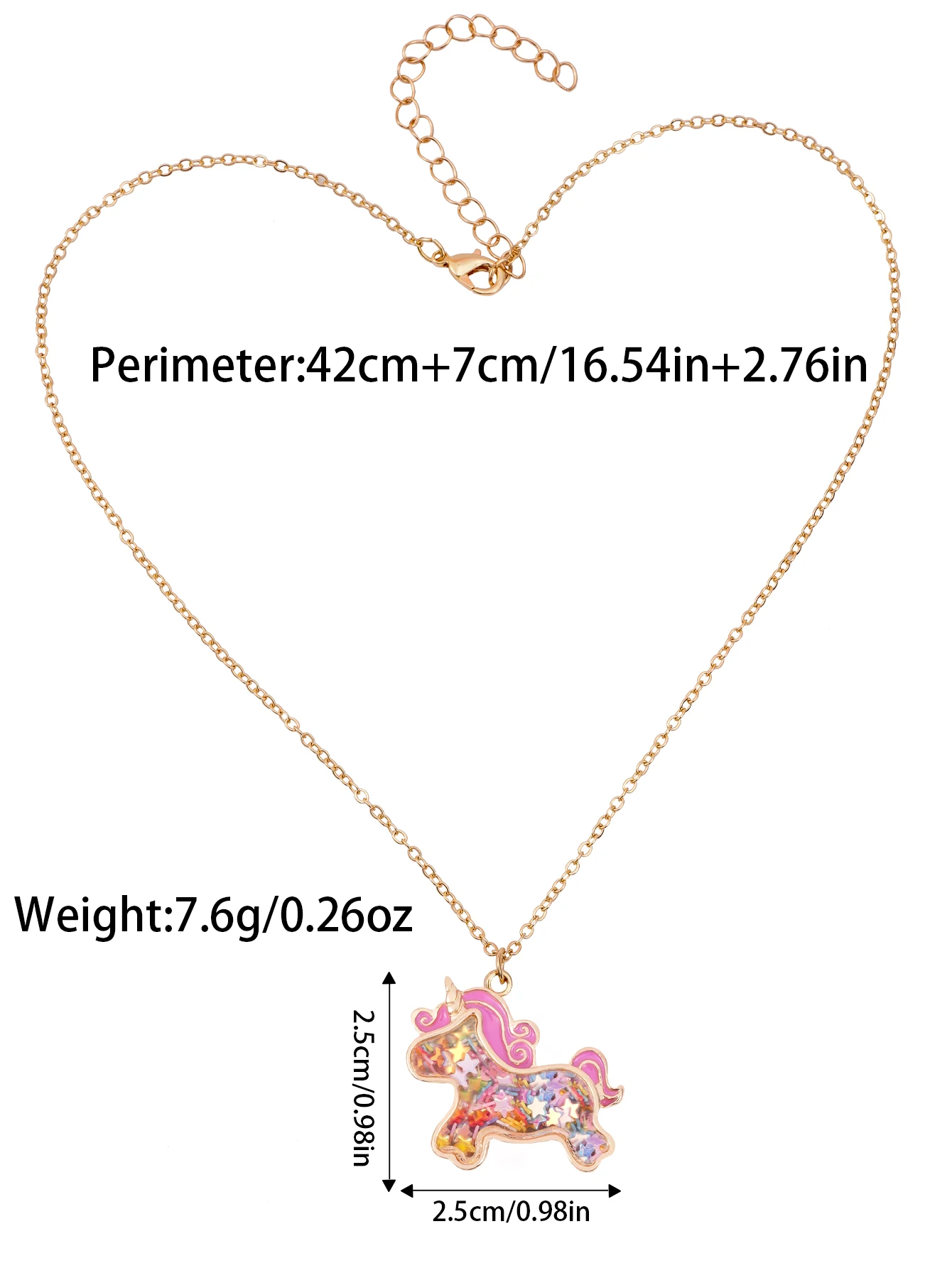 Cartoon Animal Unicorn Colorful Star Sequins Shaker Pendent Necklace for Girls Kids Birthday Party Jewelry Gifts