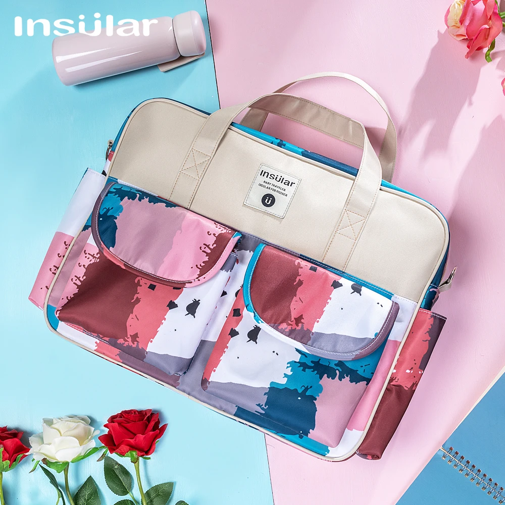 

Insular Waterproof Diaper Bag: Large Capacity Baby Care Tote, Mommy Crossbody Organizer & Nappy Backpack