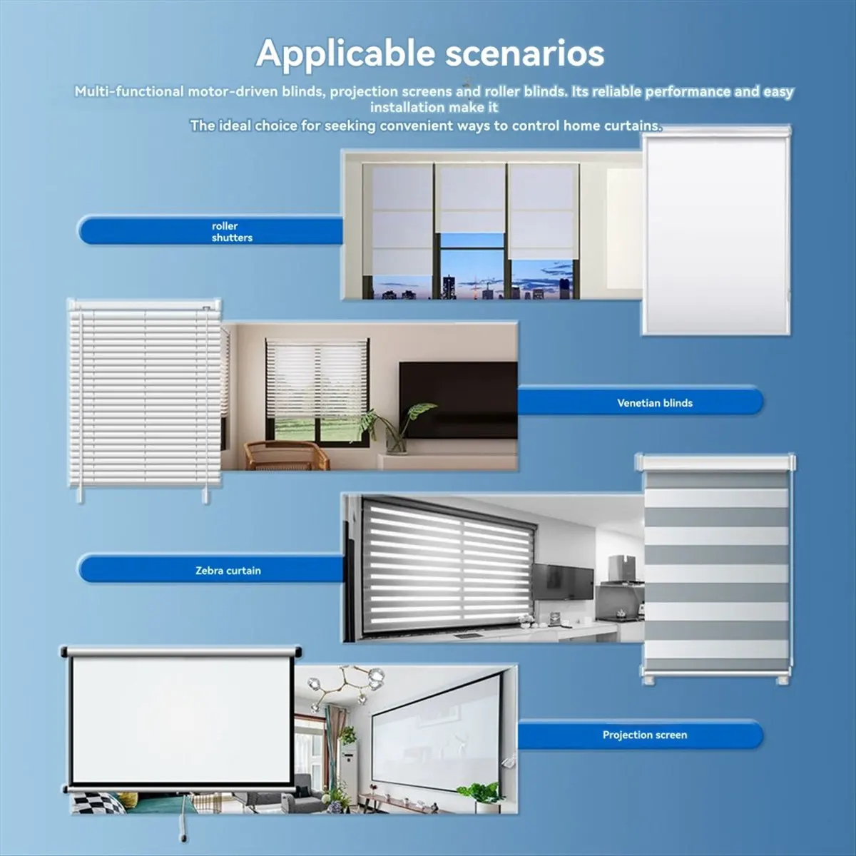 

L77A Tuya Zigbee Automatic Smart Zigbee Roller Shade Blinds Motor for 38 mm Tube Remote Control Work with Smart Life Home B