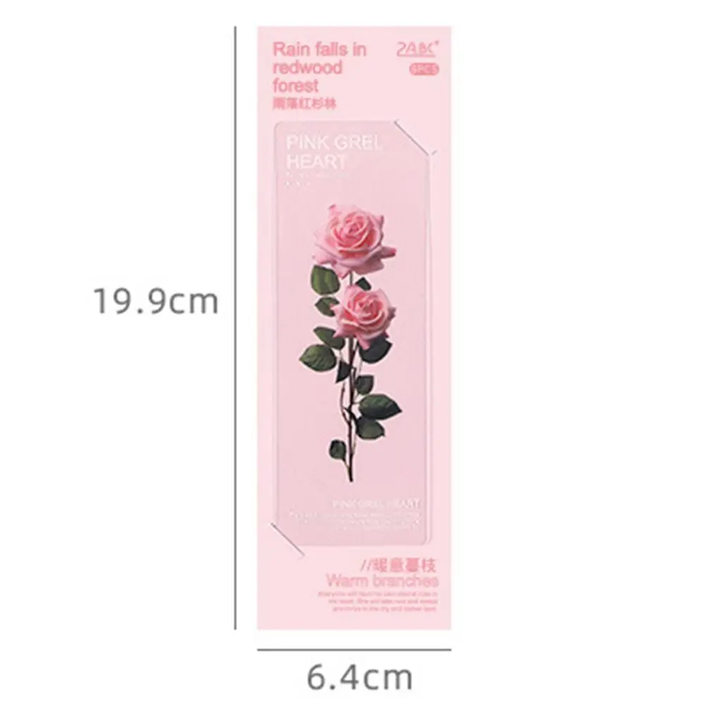 6 pcs/pack Cute Flower Series Bookmarks Originality Transparent Pet PET Book Mark Natural Plants Retro Page Marker
