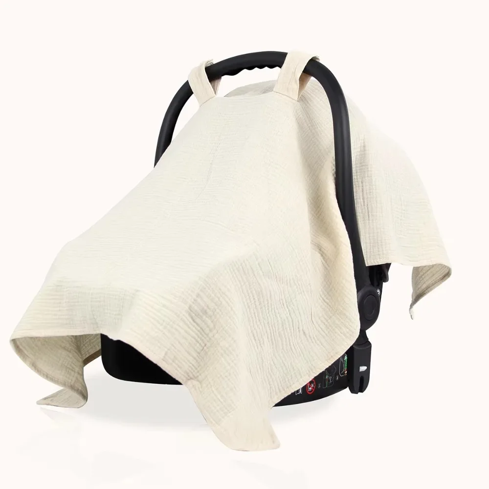 Penutup Kereta Dorong Bayi Katun Bernapas, Pelindung Matahari, Penutup Kursi Pengaman Bayi, Penutup Kereta Bayi, Penutup Kereta Bayi, Penutup Keranjang Bayi, Penutup Keranjang Bayi Baru Lahir