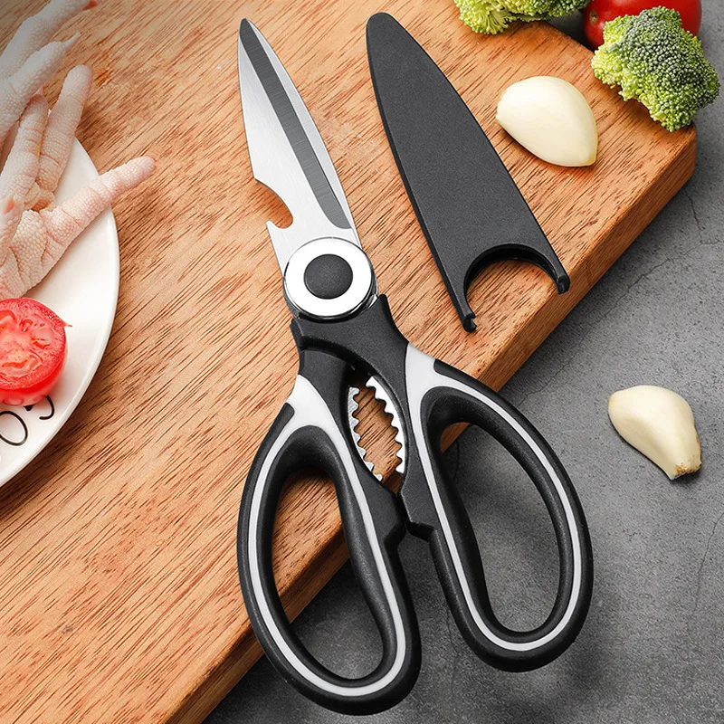 

Thickened Kitchen Scissors Strong Chicken Bone Scissors Household Multi-Functional Food Scissors Sharp and Durable