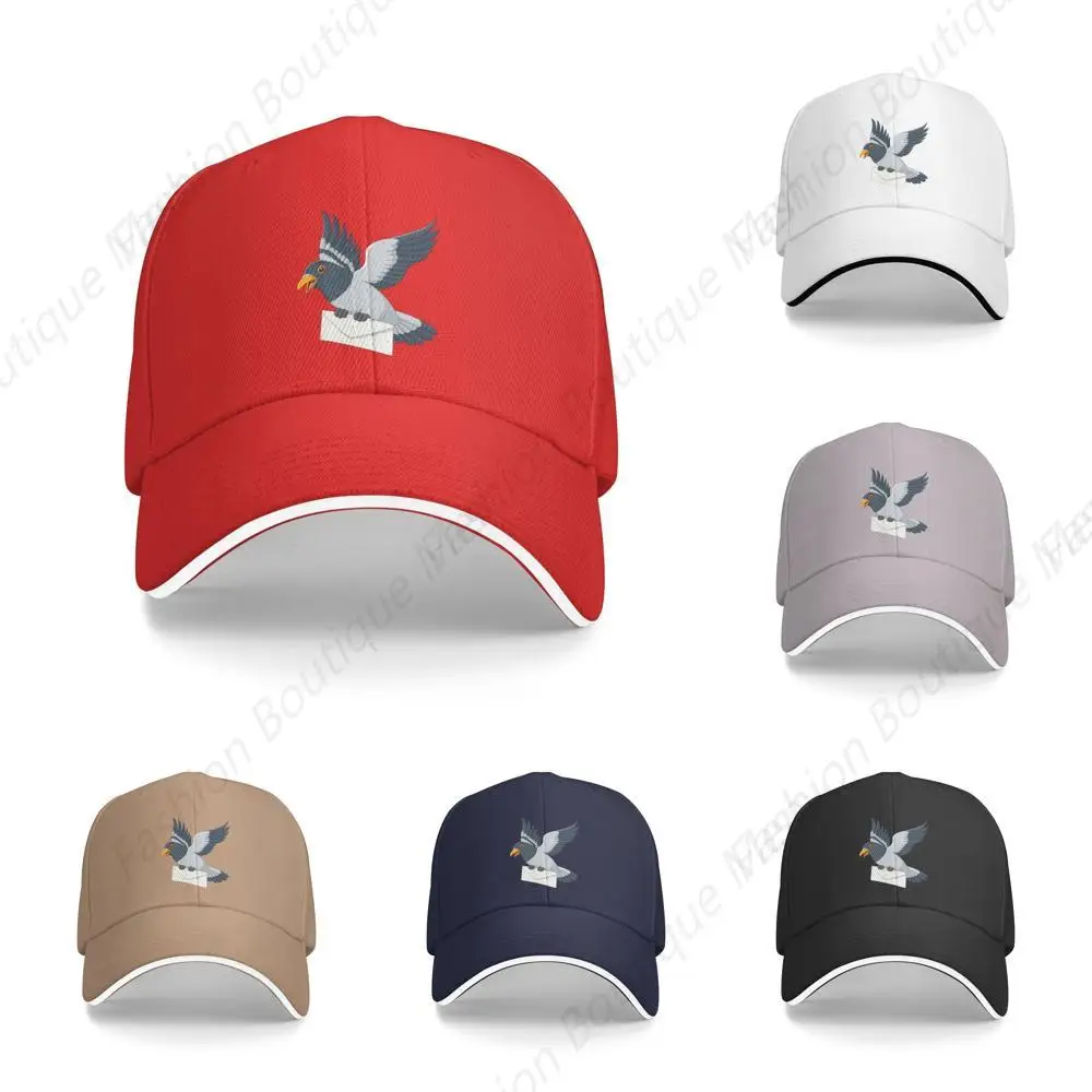 ? Hot-Selling Cute Pigeon Picture Unisex Baseball Cap Sandwich Cap Truck Driver Cap Men Women Outdoor Sport Travel Sun Visor ?