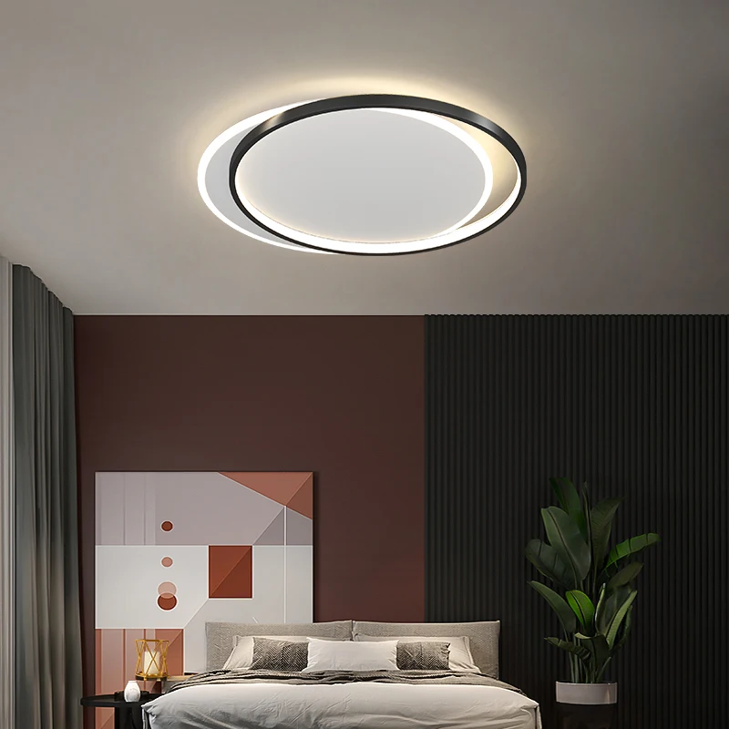 Light in the bedroom ceiling lamp led lighting simple modern ultra-thin Nordic round small living room lamp room ins lamps.