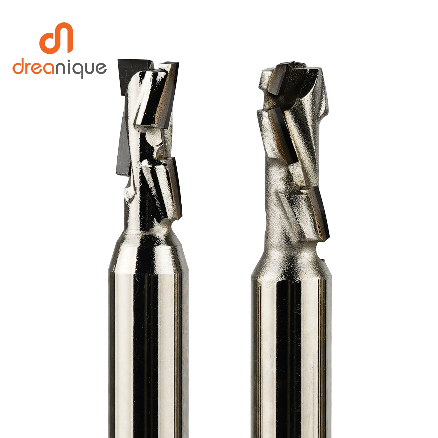 Dreanique 1pc PCD Compression End Mill,12mm 12.7mm Shank,1+1 Flute Up/Down Cut Router Bit for CNC Woodworking & Panel Processing