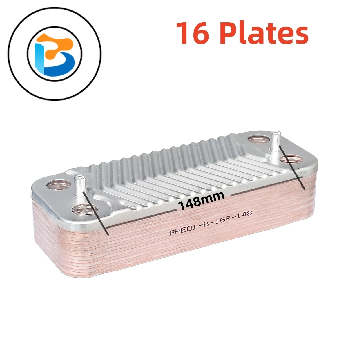 Piezas de calderas de Gas, intercambiador de calor para repuesto de calderas de Gas Vaillant Beretta, 10/12/16 placas, 1 Uds.