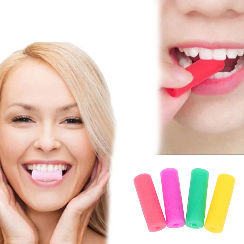 1 par de alineadores para masticar dientes, retenedor Invisible de ortodoncia Dental, alineador de dientes, Chewies, palo de silicona, fruta sonriente perfecta