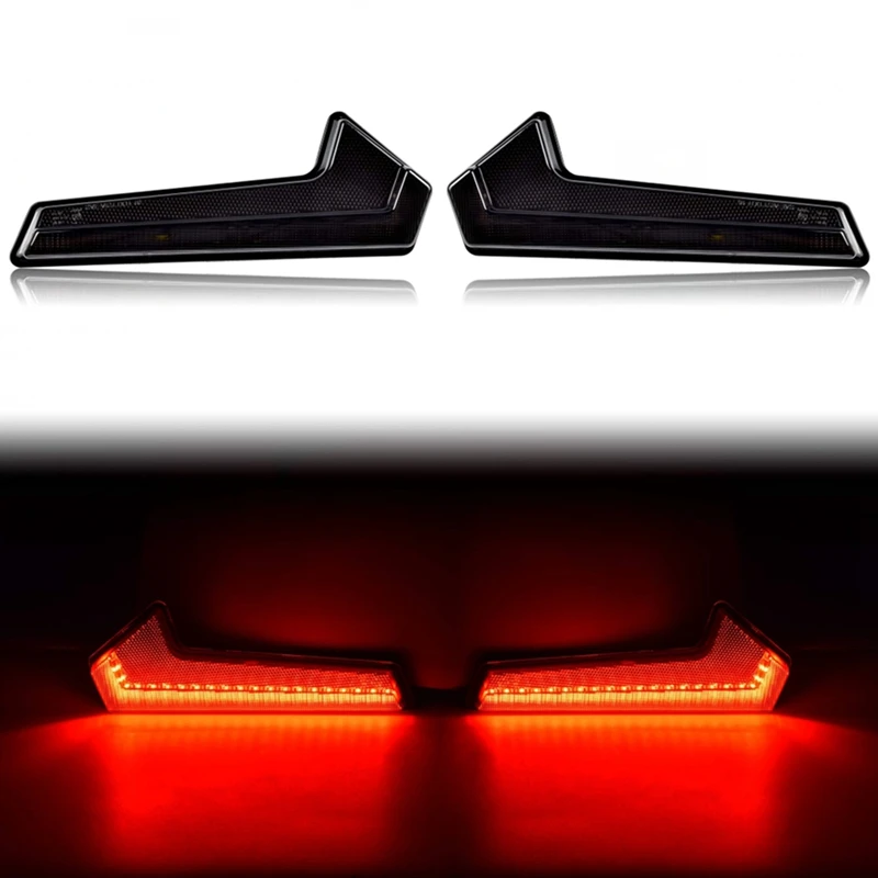 UTV Tail Lights Assembly LED Tail Lights Rear Lamps For Polaris RZR XP Turbo Sportsman 1000 2018-2021 Smoked Black