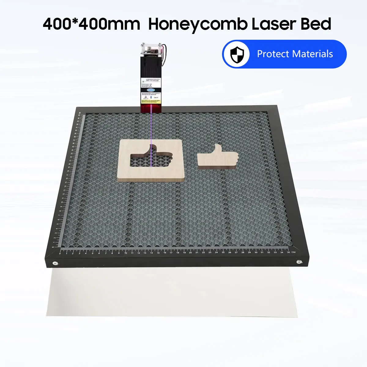 Wabenförmiges Laserbett 400*400mm Bienenwaben-Gitterplatte Holzbearbeitungsmaschine Laserschneid-Arbeitsplattform – Detail 3