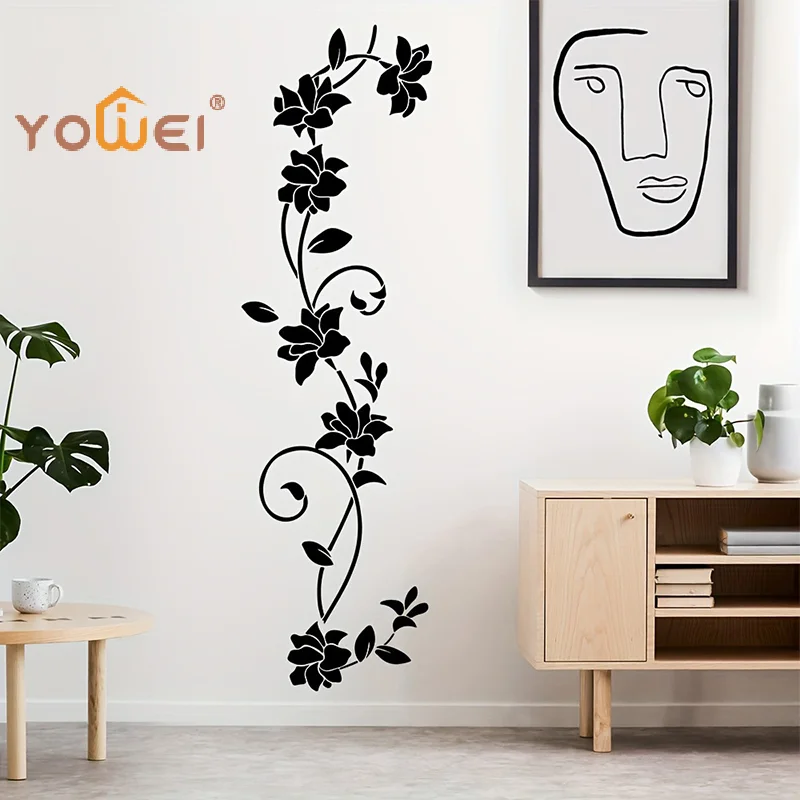 Latest Simple Combination Floral Vine Wall Stickers Bathroom Stickers Self-adhesive Waterproof Home Decoration Stickers