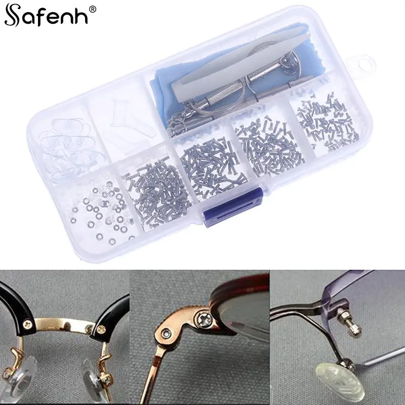 

1set Sun Glasses Repair Tool Eyeglasses Screws Sets Nuts Nose Pad Optical Repair Tool Parts Assorted Kit