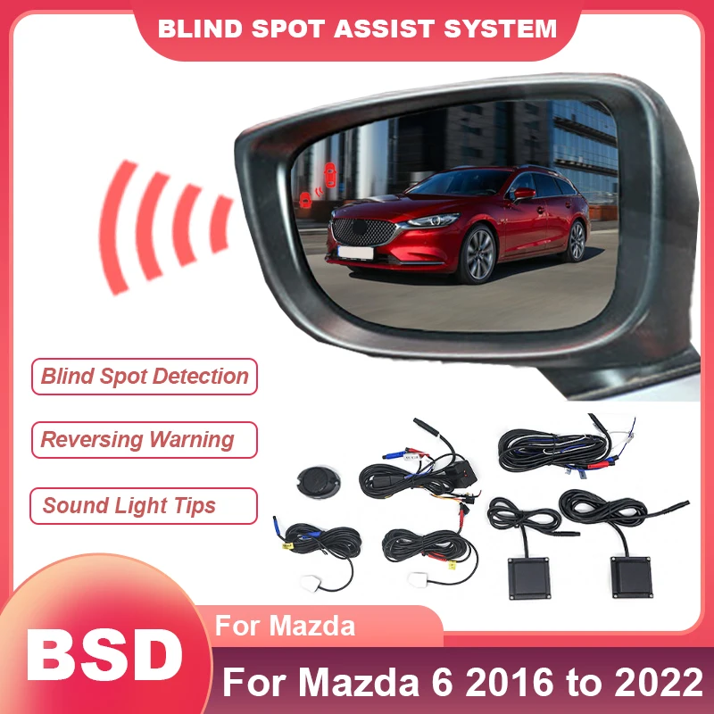 

Car Alarm Blind Spot Monitoring System BSD BSA BSM Parking Sensor Driving Assist Lane Changing For Mazda 6 Mazda6 2016 to 2022