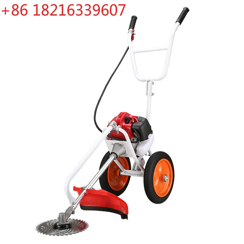 ثنائي الأشواط رباعي الأشواط ميتسوبيشي جزازة العشب اليدوية رف آلة تقطيع الفراشي جزازة العشب بعجلتين