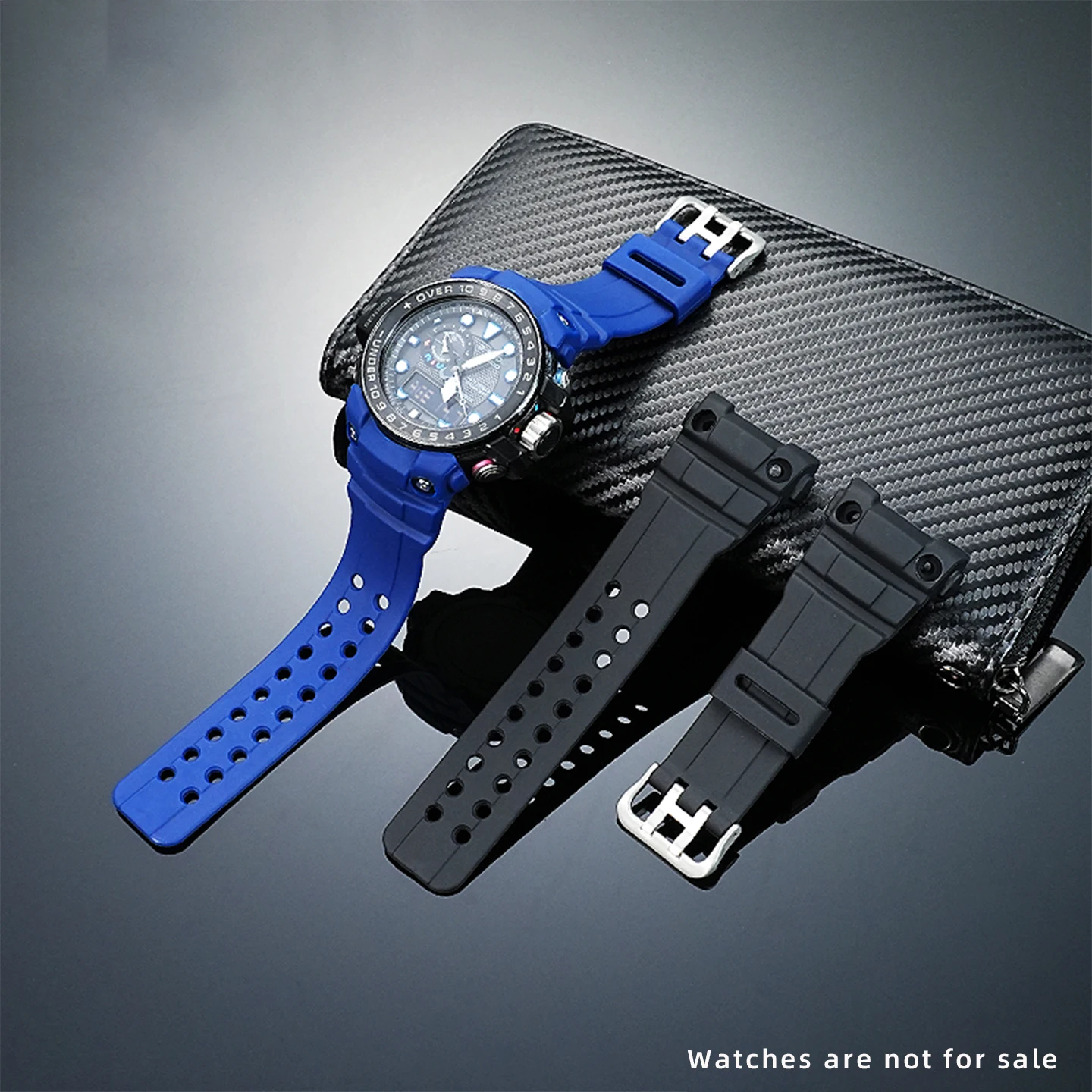 gwn-1000 men's black Wrist strap For Casio G-SHOCK 5371 Navigator Master GWN-1000/GWN-1000B series resin silicone watch strap