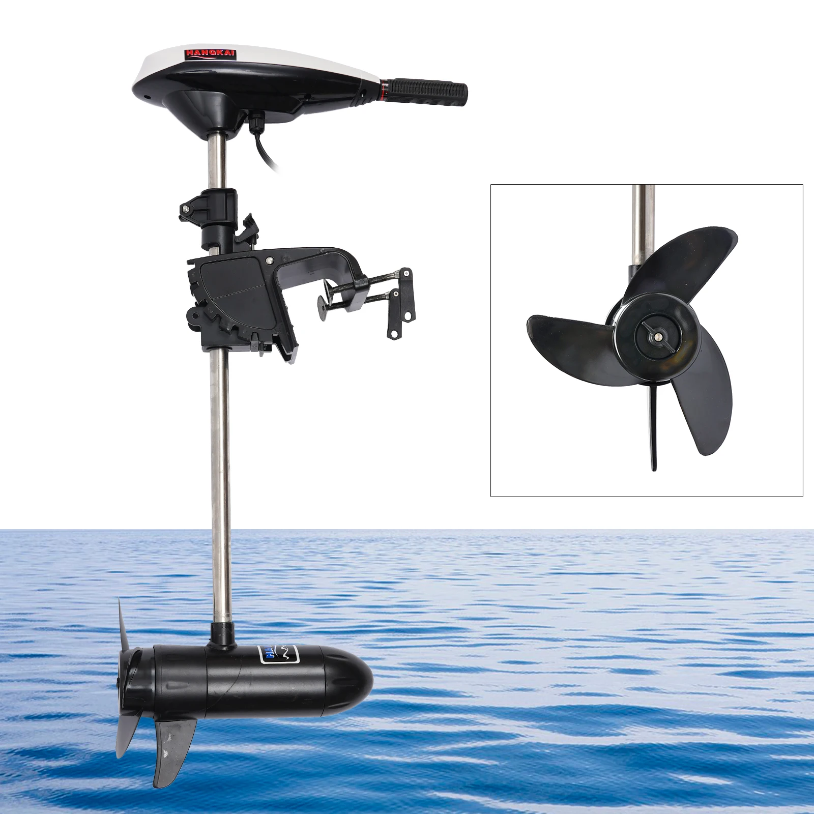 12V Electric Outboard Trolling Motor Fishing Boat Kayak Engine 40/45/58/65lbs