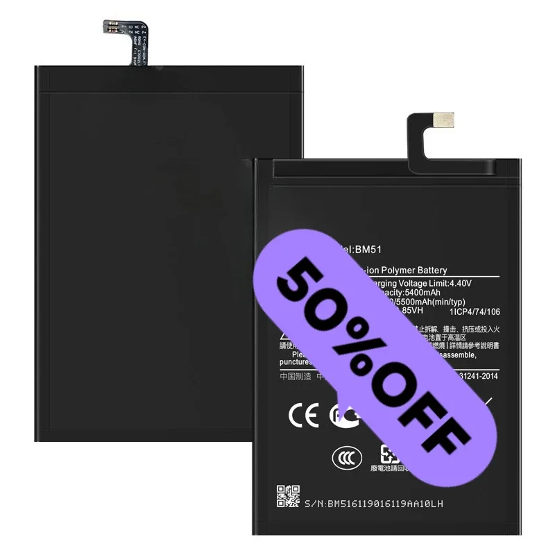 Battery for Xiaomi Mix/Mix 2/2S/Mix 3/Mix 4/Mix Fold/Mix Fold 2/Max/Max 2/Max 3 Mobile Phone Battery Replacement Bateria