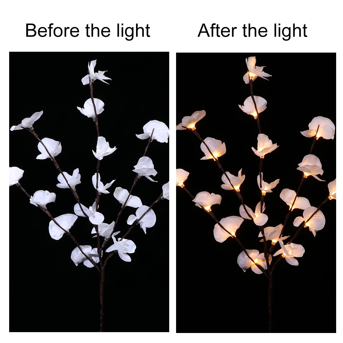 

Simulation Phalaenopsis Light LED Flower Decor Creative Home Party Bar Store Photo Prop Festive Bendable
