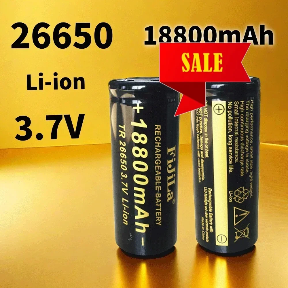 🎈3.7V 18800mAh lithium-ion battery suitable for 26650 LED flashlights 2025 100% High-Quality 26650 battery🎈