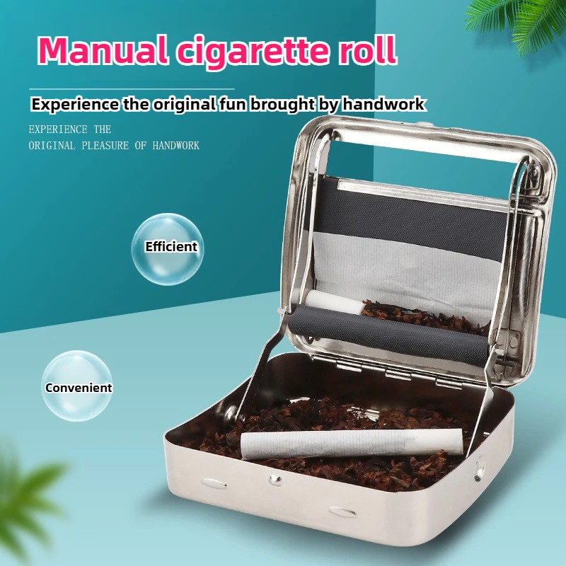 70/78/110mm Manual Cigarette Rolling Machine Tobacco Box Storage Lighter Cigarette Case DIY Roll Paper Pipe Smoking Accessories