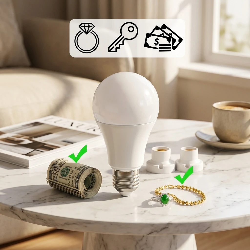 Fake Light Bulb Hidden Safe Diversion Storage Can Home Secret Stash Box Concealed Private Hidden Compartment  BHL2303